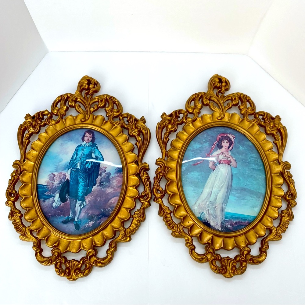Victorian Pictures Blue Boy & Pinkie Ornate Frames